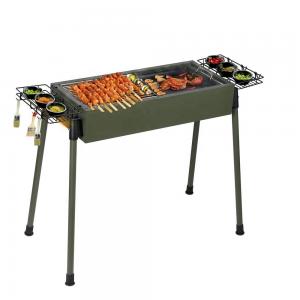 24Inch Outdoor Metal Heavy Duty Folding Campfire Stove Stainless Steel Teppanyaki Charcoal Grill