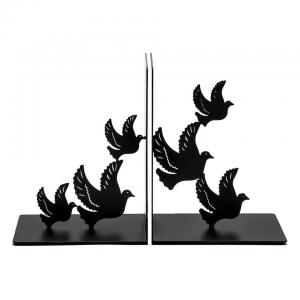 Antique and Vintage Animal Bookends Heavy Weight Black Cast Iron Owls Bookends Set of 2 Art Bookend 1 Pair