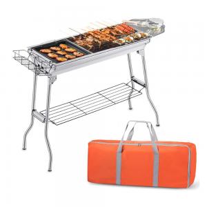 Camping Barbecue Charcoal Stainless Steel Foldable Portable Barbecue Grill 