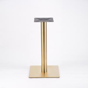 Customized Heavy Duty Square Dining Glass Table With Gold Legs