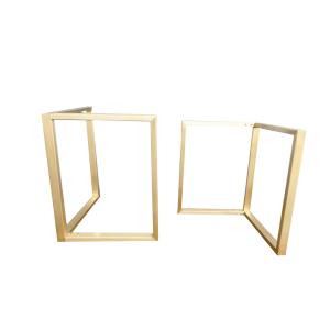 Fashionable Golden Inox Live Edge Modern Stainless Steel Table Legs