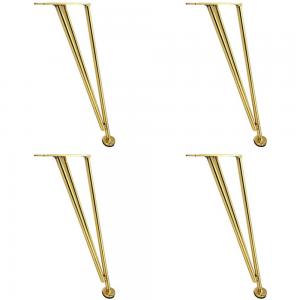 Industrial Gold Platting Curved Rose Gold Sofa Legs