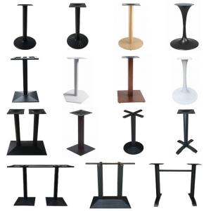 Industrial Pipe Column Trumpet Powder Coated Metal Coffee Dining Bar Table Bases