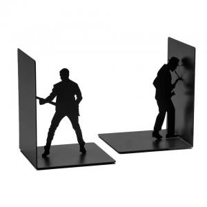 Manufacture Factory CNC Machining Heavy Duty Hot Sale Sturdy And Durable Anti-slip Pad Design Classic Black Decorative Bookend