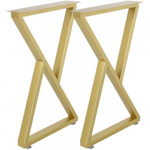 Modern Brass Color Metal Dining Coffee Table Legs