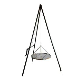 Outdoor Fireplace Camping Bbq Grills Round Metal Charcoal Hanging Tripod Fire Pit