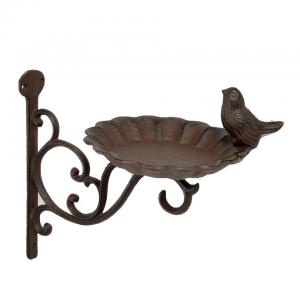 Vintage Metal Wall Mounted Rustic Wrought Iron Bird Bath